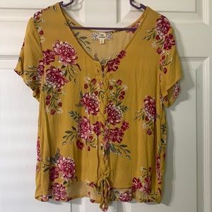 Yellow floral shirt